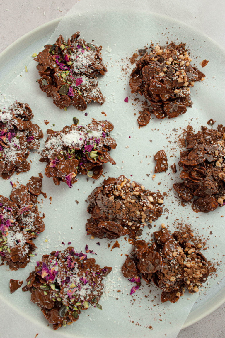 Biscotti con corn flakes e cioccolato